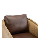 Barrel, Comfy Round Accent Sofa Chair With 360 Degree Swivel, Leisure Arm