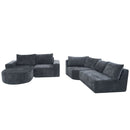 U-Shaped Oversized Modular Cloud Sectional Sofa With Deep Seat For Living Room