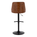 Gianna - Mid Century Modern Adjustable Barstool, Swivel With Rounded T Footrest (Set of 2)