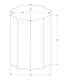 Drum Accent Side Table, Stylish Scalloped Design