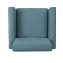 Radiantize - Upholstered Fabric Club Chair With Square-Off Back And Button Tufted