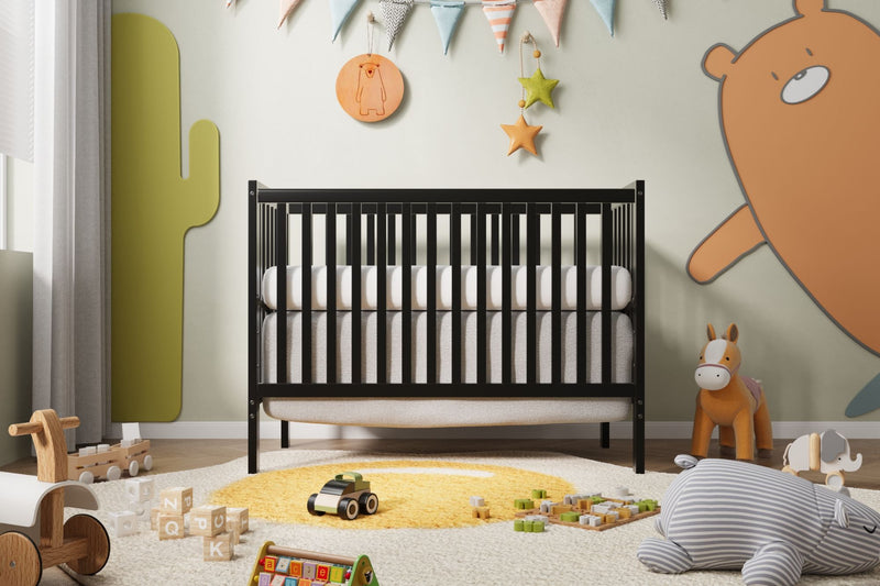 Crib 5 In 1 Convertible, Converts From Baby Crib To Toddler Bed, Fits Standard Full Size Crib Mattress