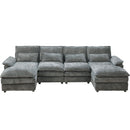 Modular Sectional Sofa Cloud Couch With Double Chaise Lounge