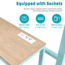 Heavy Metal Frame Full Loft Bed With Desk & Storage, 4 Cabinets, Staircase, Rack Space Saver - Green