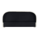 Upholstered Simple Modern Bedroom Bed With Curved Headboard