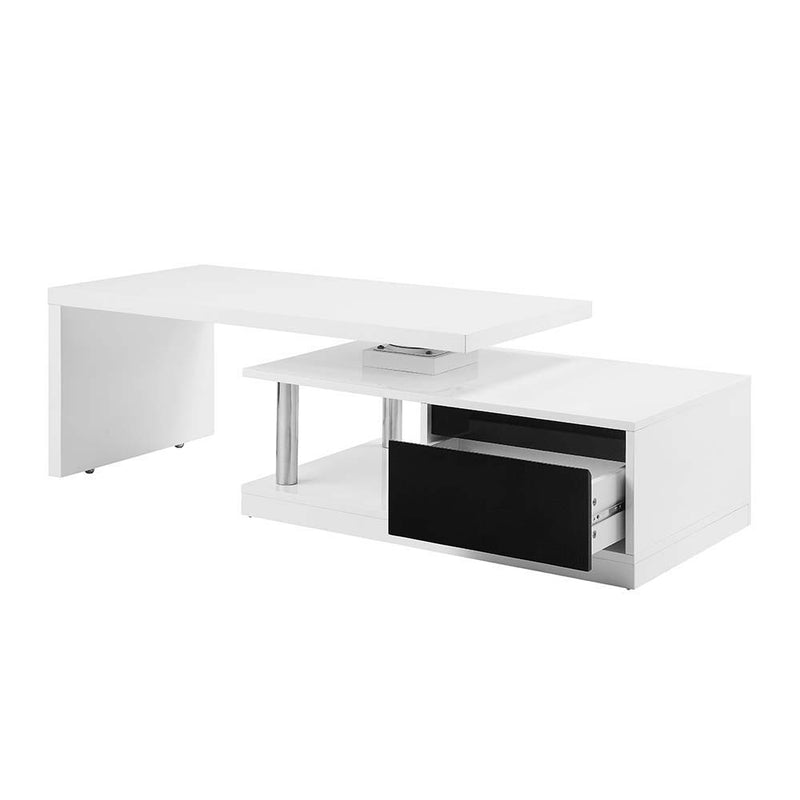 Buck II - Coffee Table - White & Black High Gloss Finish