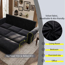 3 In 1 Convertible Sleeper Sofa With Nailhead Trim & Rolled Arm