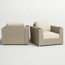 Outdoor Lounge Chairs With Cushions, Weather Resistant - Gray Mix