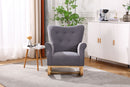 Modern Rocking Chair, Upholstered Accent Chair For Nursery, Small Contemporary Rocke