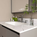 Bianco Carrara Venato Elegant Marble Vanity Top, Bathroom Vanity With Undermount Sink, Sintered Stone
