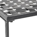 Luna - Outdoor Iron Coffee Table - Black Brush Silver