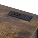 Furniture Style 2 In 1 Pet Friendly Dog Crate Composite Desk Hutch - Rustic Brown