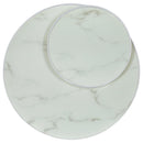 Briggs - Round Marble Printed Glass Top Coffee Table