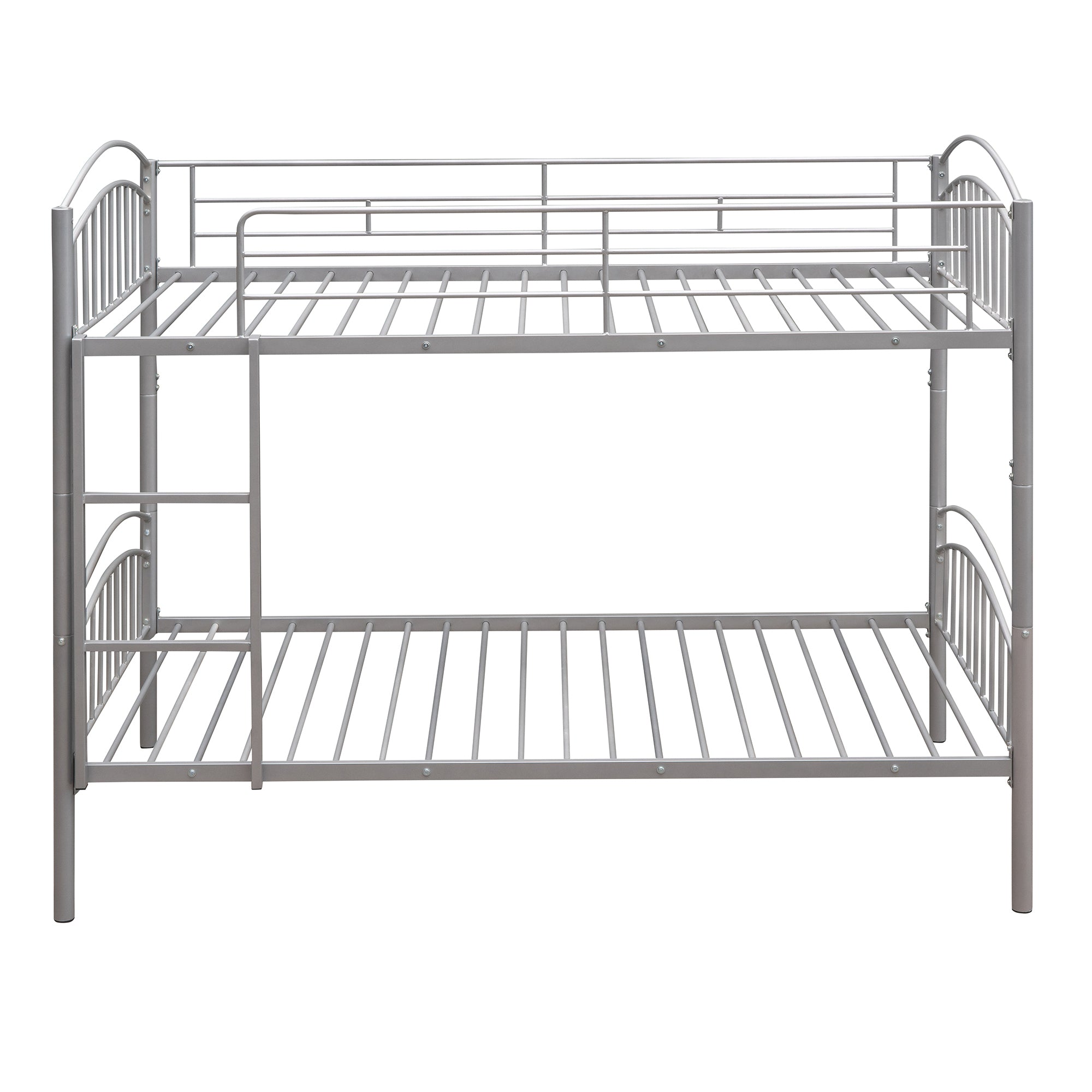 Twin Over Twin Metal Bunk Bed,Divided into Two Beds(Silver){OLD SKU:MF280424AAN}