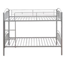 Twin Over Twin Metal Bunk Bed,Divided into Two Beds(Silver){OLD SKU:MF280424AAN}