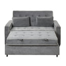 Upholstered Sleeper Bed Sofa With Dual USB Charging, Adjustable Backrest