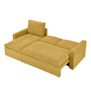 Convertible L Shaped Sleeper Sofa Bed With Reversible Chaise And Storage