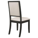 Louise - Upholstered Wood Dining Side Chairs (Set of 2) - Black