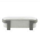 Large Versatile Storage Ottoman Bench: Spacious, Durable, Stylish - White / Light Gray