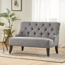 Nicole - French Style Upholstered Loveseat With Tufted Backrest