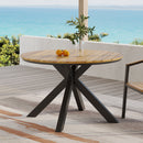 Outdoor Dining Table - Teak / Black