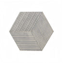 Hexagon Natural Stone Marble Tile, 3D Fluted (Set of 12)