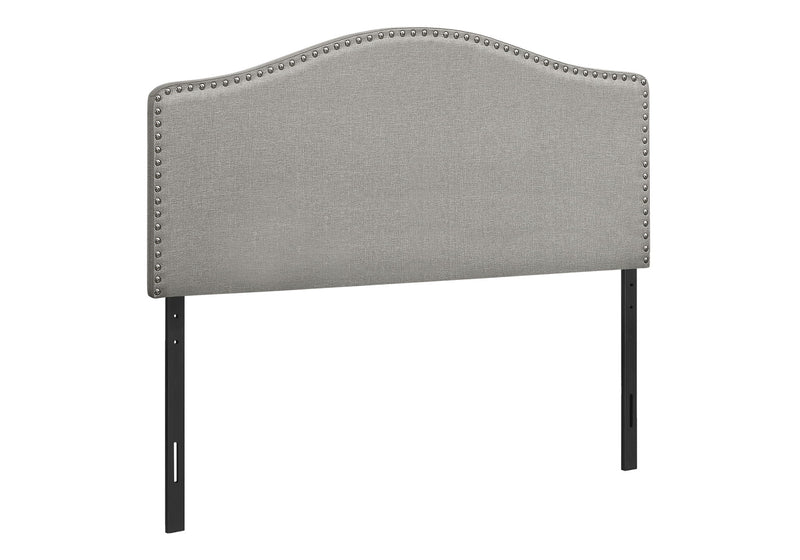 Full Size, Bed Headboard Only Upholstered, Transitional - Gray