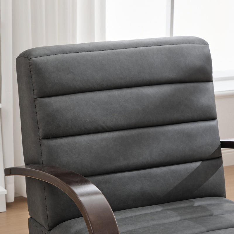 360° Swivel Accent Chair With Armrests, Comfy Lounge Reading Chair - Gray