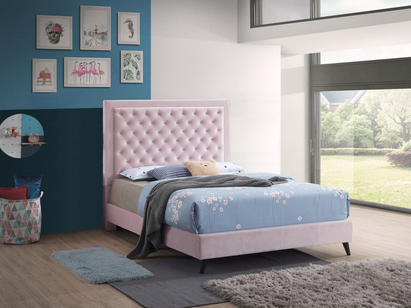 Alba - G0606-FB-UP Full Bed - Pink