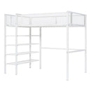 Loft Bed With 4 Tier Shelves And Storage
