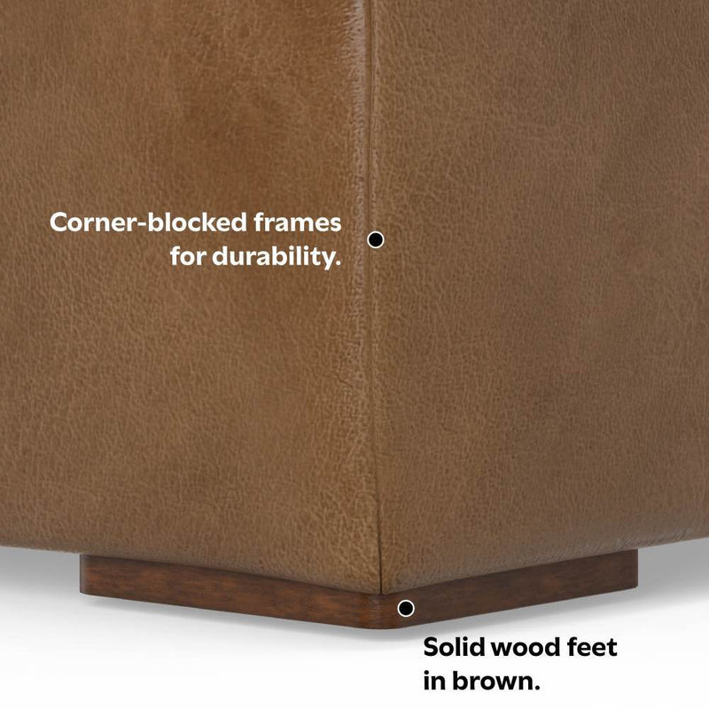 Rex - Left Chaise Sofa Module - Brown
