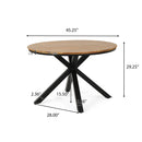 Outdoor Dining Table - Teak / Black
