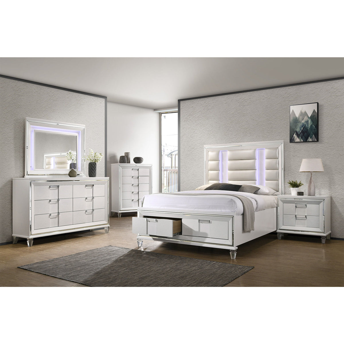 Twenty Nine 5-Drawer Flip-Top Chest in Dark Gray by Elements International, view 9