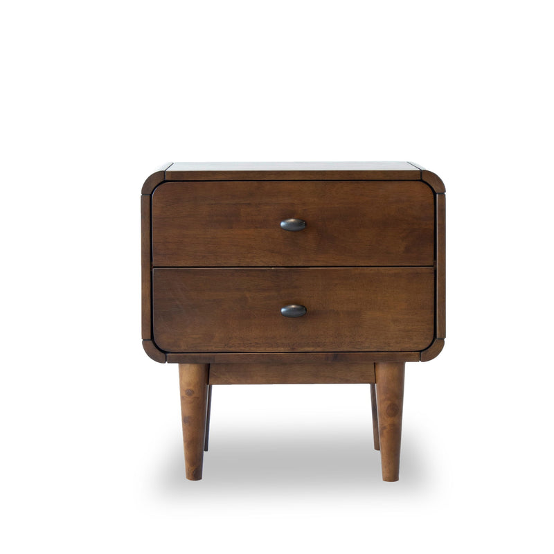 Alexa - Mid Century Modern Style Nightstand - Light Brown