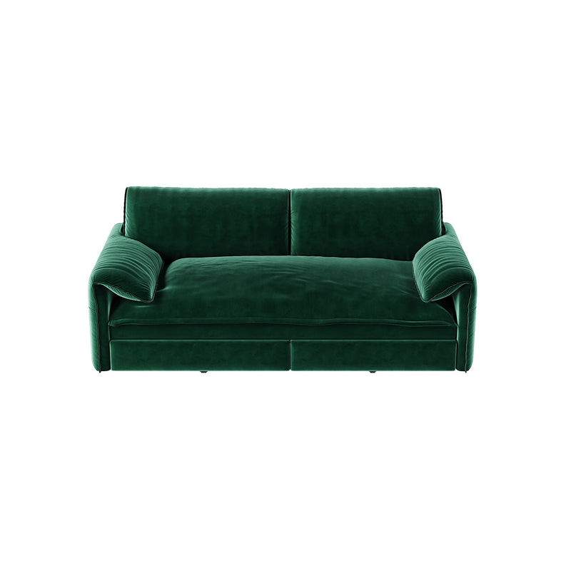 Queen Pull Out Sofa Bed, 3 In 1 Convertible Sleeper Sofa With Side Storage For Living Room - Green