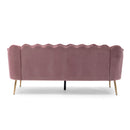 Modern Glam 3 Seater Sofa With Velvet Texture