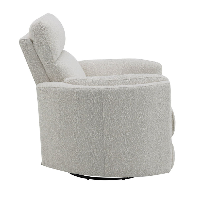 Sagen - Chenille Glider Recliner With Swivel