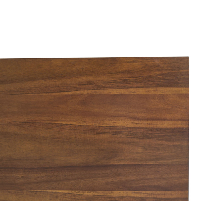 Industrial Style Indoor Dining Table With Metal Legs - Walnut / Black