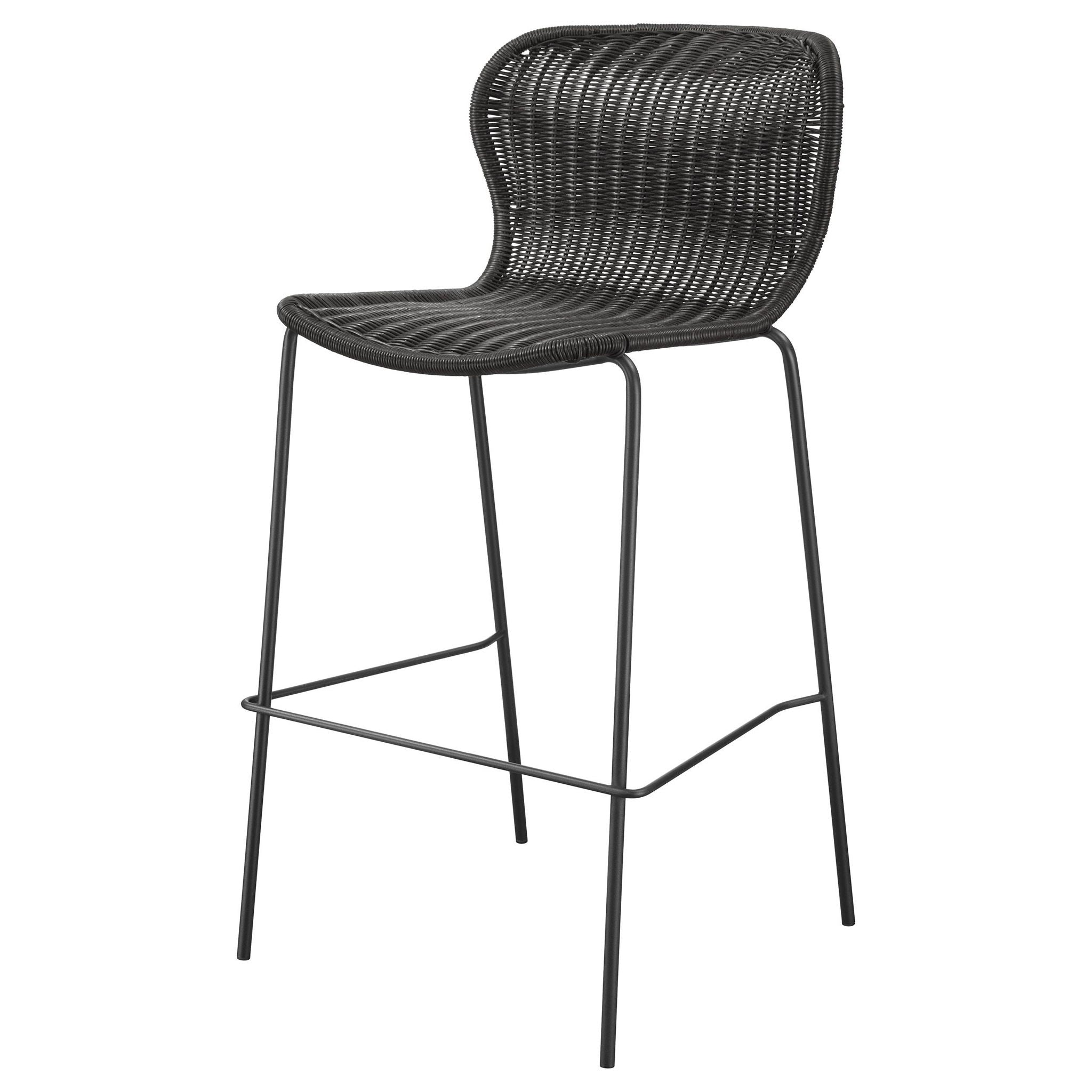 Mckinley Faux Rattan Metal Bar Chair Brown (Set of 2) - Atlantic Fine Furniture Melbourne FL