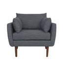 Luminate - Upholstered Fabric Club Chair With Tapered Legs And 2 Accent Pillows