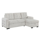 Gustavo - Sofa, Pull Out Bed, Storage Chaise, USB And Cup Holders - Beige