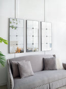 Traditional Decor Style Antique Glass Panel Mirror, Wall Mirror For Bathroom Entryway Console Lean Against Wall