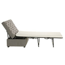 Convertible Folding Sofa Bed Ottoman With Memory Mattress And Tufted Design
