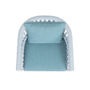 Maiden - Barrel Back Aluminum & Rope Outdoor Patio Dining Chair, Sunproof Olefin (Set of 2)