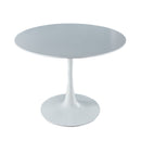 Tulip Table Mid-Century Dining Table With Round MDF Table Top, Pedestal Dining Table, End Table Leisure Coffee Table