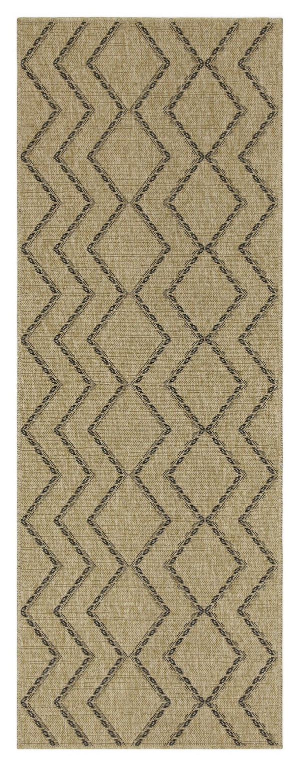 Earth - Indoor / Outdoor Polypropylene Area Rug - Jute / Black