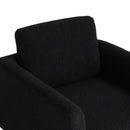 360° Modern Swivel Accent Chair Round Armchair, Thick Padded Single Lounge Sofa Upholstered Comfy