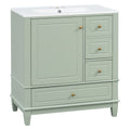 Freestanding Bathroom Vanity With Sink, Soft Close Door, 3 Drawers