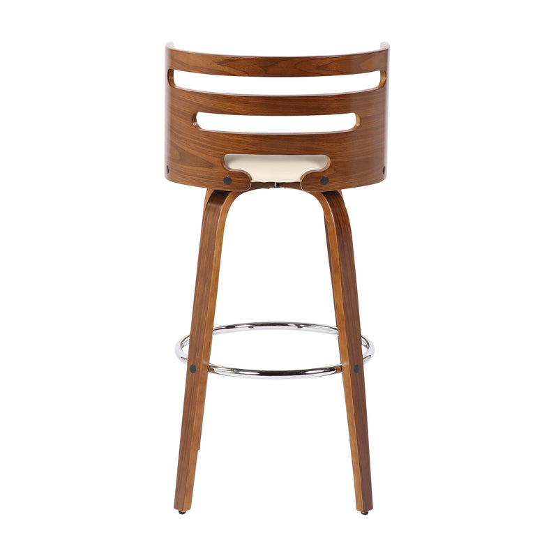 Cosini - Mid Century Modern Fixed Height Barstool With Swivel (Set of 2)