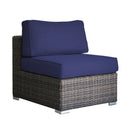 Elegant Outdoor Rattan Wicker 6 Person Seating Group With Cushions